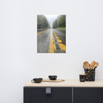 Fog-Enshrouded Redwoods Poster