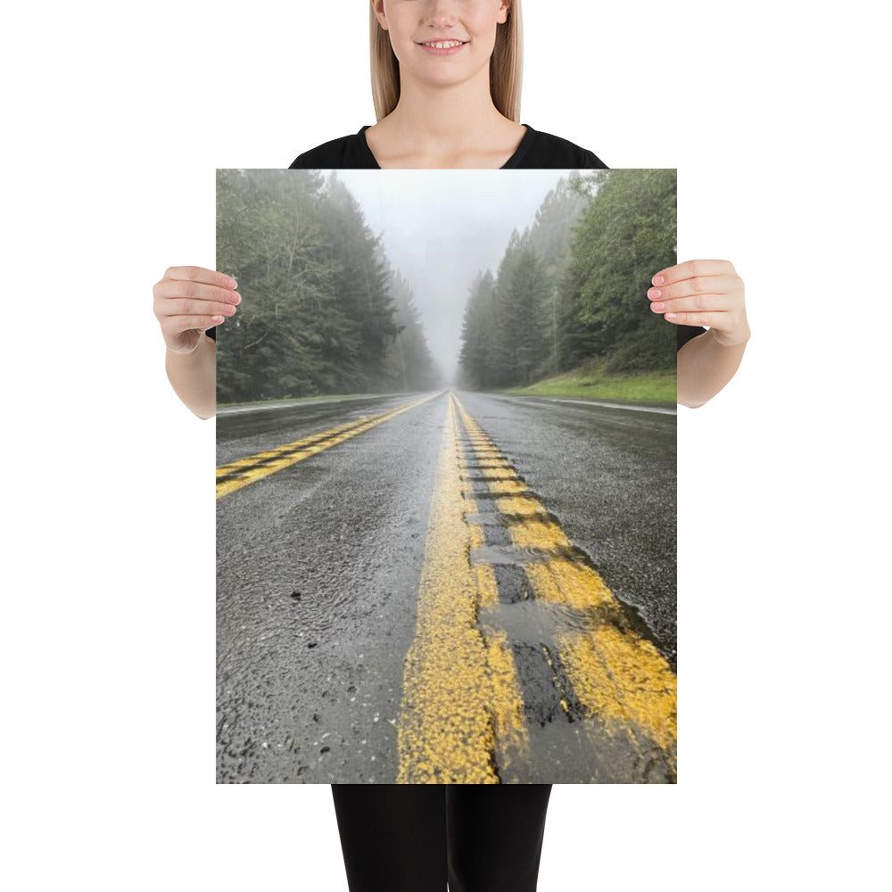 Fog-Enshrouded Redwoods Poster