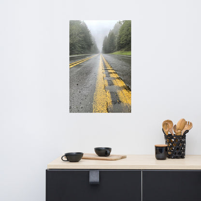 Fog-Enshrouded Redwoods Poster