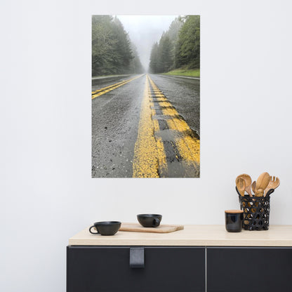 Fog-Enshrouded Redwoods Poster