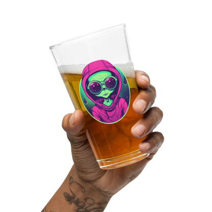 Alien Chad Shaker Pint Glass